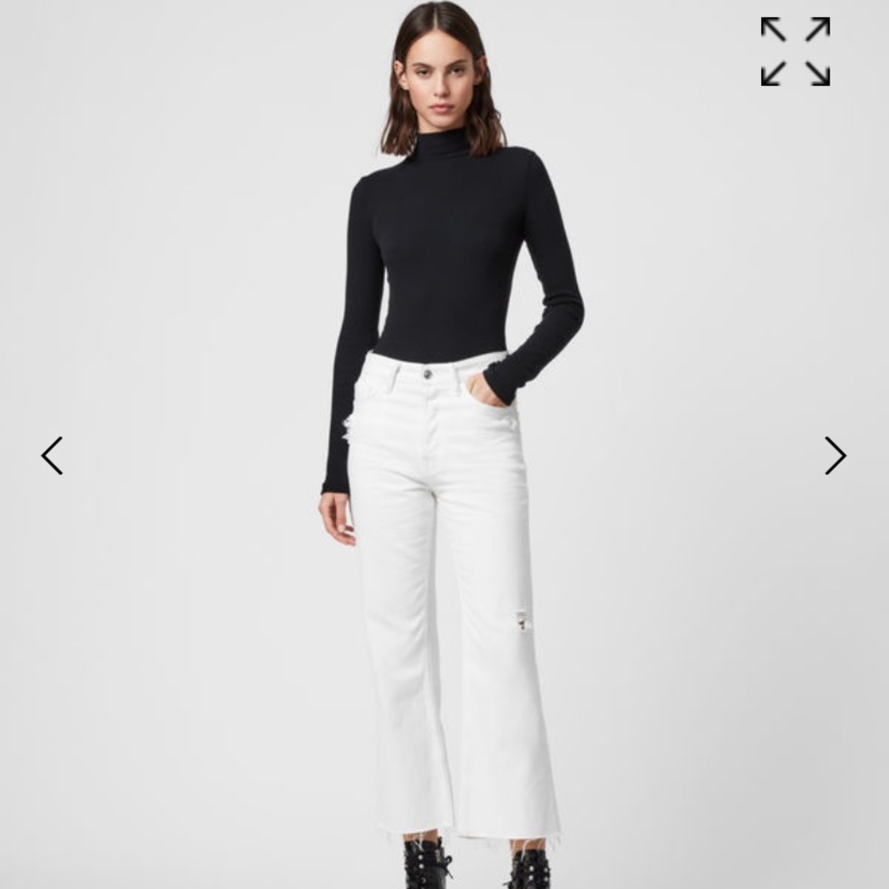 All Saints Raffi Roll Neck Bodysuit
